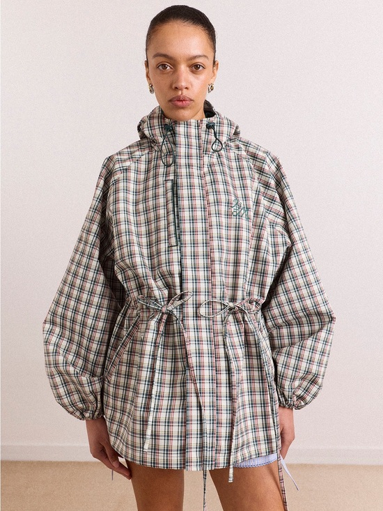 Damson Madder Jackets & Blazers - SOLD-Damson Madder Liu Raincoat Showerproof Jacket- Edelberry Check